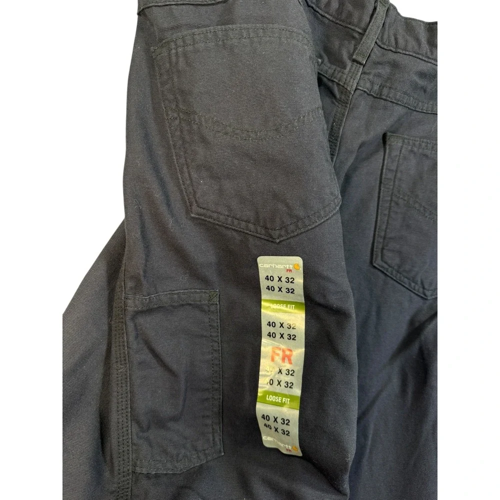 Carhartt FR FRB159DNY Flame‎ Resistant Canvas Work Pants 40x32 Loose Fit NWT
